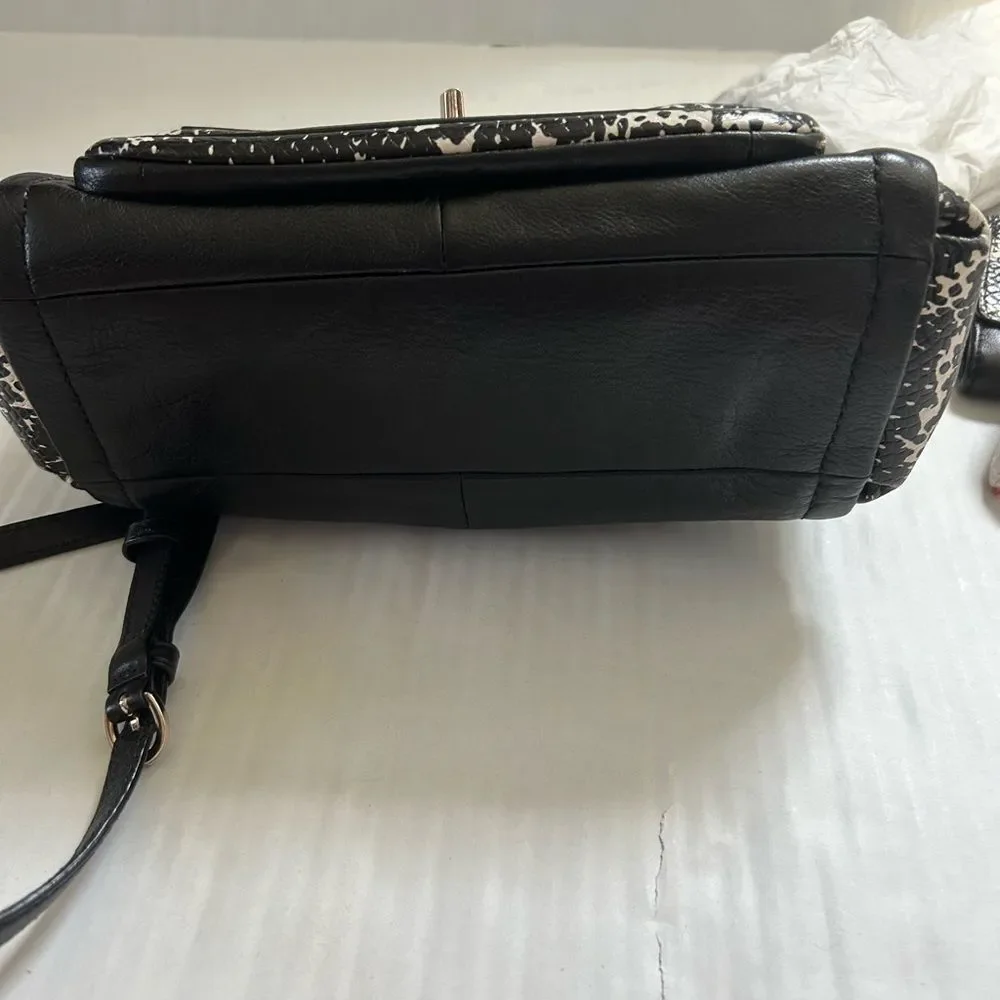 Coach Madison Sadie Flap Crossbody Satchel and Wallet in Two Tone Python 27849